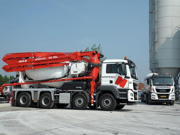 MAN betonmixer én MAN betonpomp/mixer voor Noppert Beton | Noppert Beton