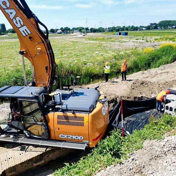 Bufferblock onder fietspad Parkwal Wilgenrijk Maassluis | Noppert Beton