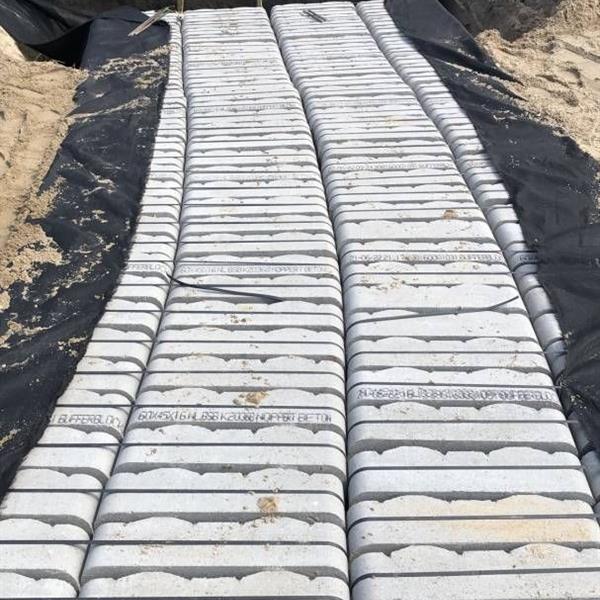 Bufferblock onder fietspad Parkwal Wilgenrijk Maassluis | Noppert Beton