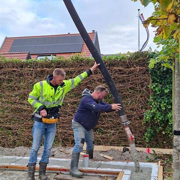 Fundering gestort in Leeuwarden voor Pompstra Bouw & Aannemersbedrijf | Noppert Beton