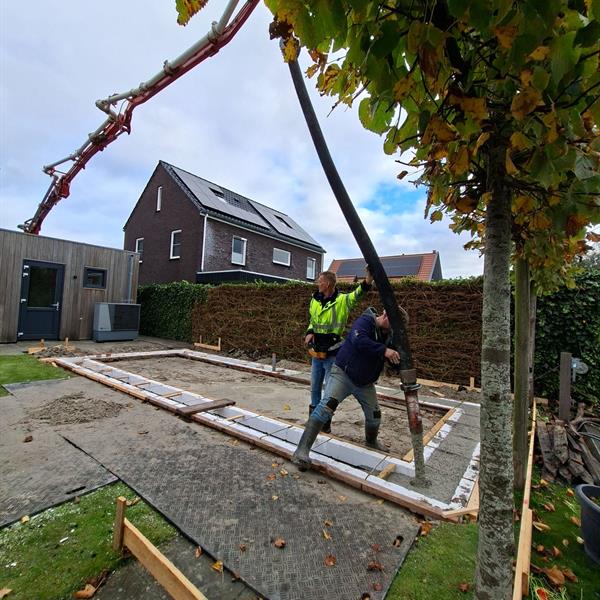 Fundering gestort in Leeuwarden voor Pompstra Bouw & Aannemersbedrijf | Noppert Beton