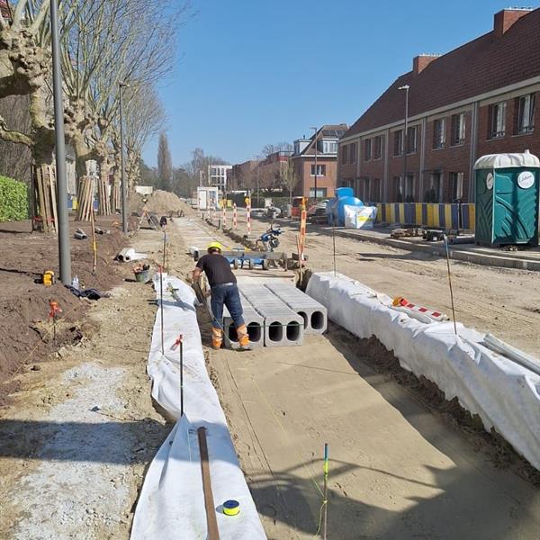Salesianenlaan (Hoboken, Antwerpen): slim waterbeheer onder elke parkeerplaats | Noppert Beton