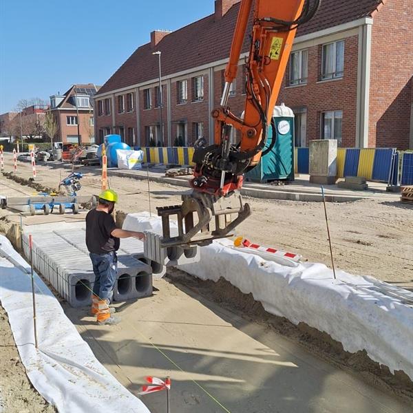 Salesianenlaan (Hoboken, Antwerpen): slim waterbeheer onder elke parkeerplaats | Noppert Beton