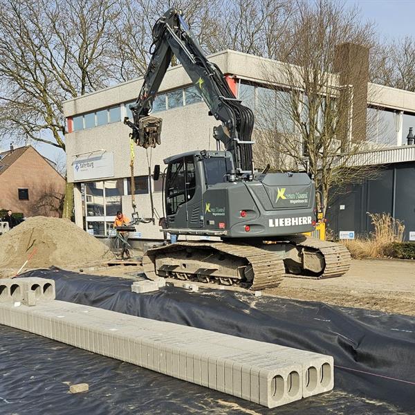 beDrain onder de Kompasstraat: waterberging als motor voor een groen en toekomstbestendig bedrijventerrein | Noppert Beton