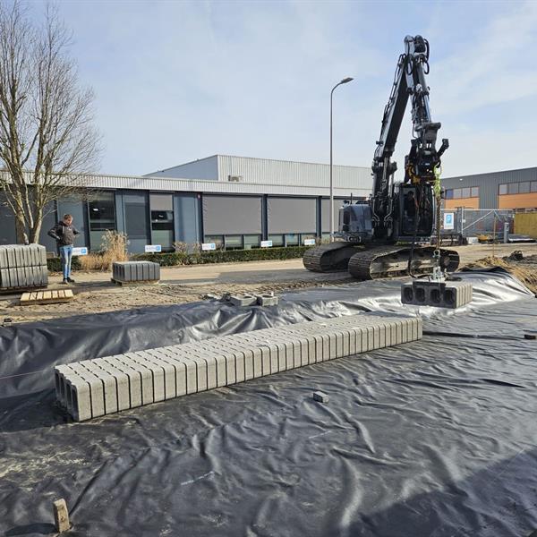beDrain onder de Kompasstraat: waterberging als motor voor een groen en toekomstbestendig bedrijventerrein | Noppert Beton
