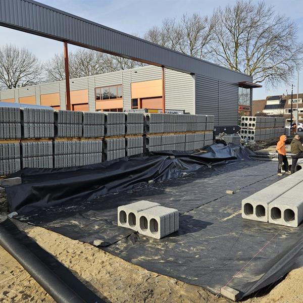 beDrain onder de Kompasstraat: waterberging als motor voor een groen en toekomstbestendig bedrijventerrein | Noppert Beton