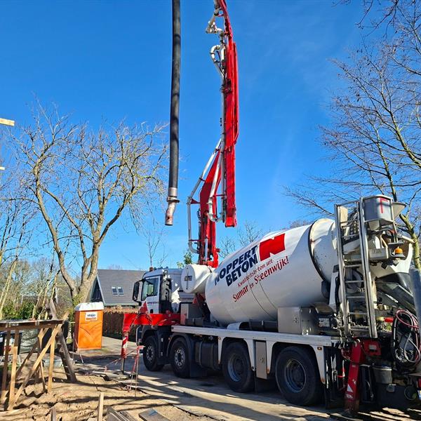 Betonstort voor nieuwbouwwoning in Oudega | Noppert Beton