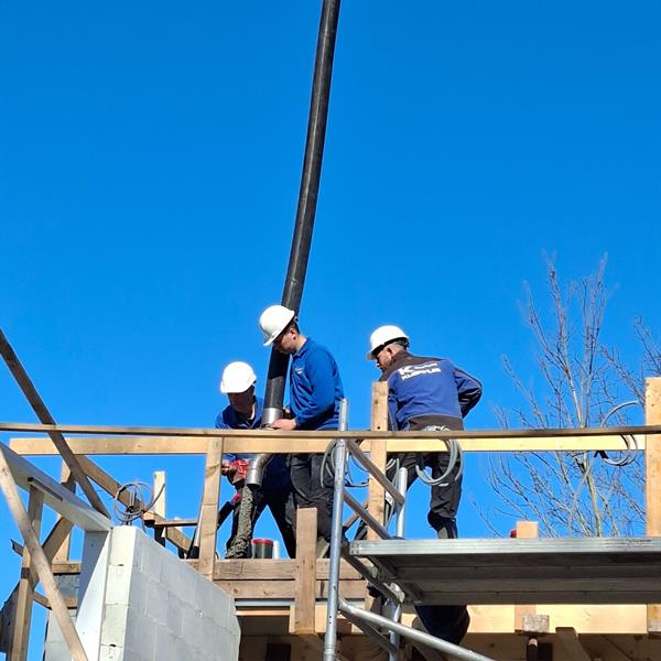 Betonstort voor nieuwbouwwoning in Oudega | Noppert Beton