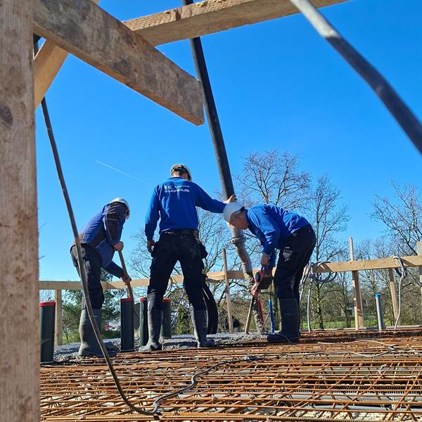 Betonstort voor nieuwbouwwoning in Oudega | Noppert Beton