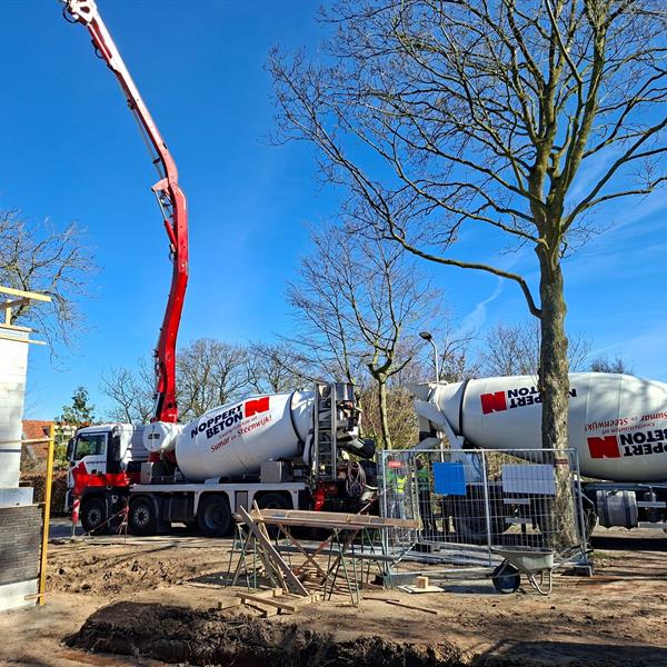Betonstort voor nieuwbouwwoning in Oudega | Noppert Beton