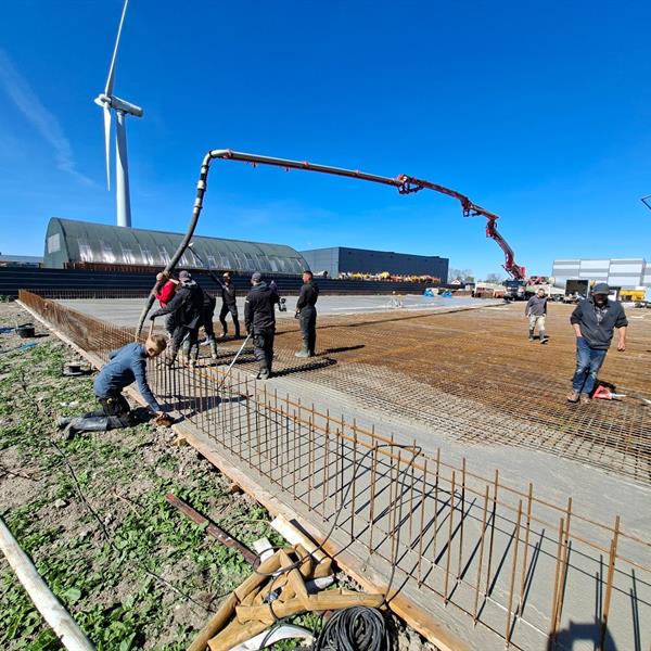 Groots stortwerk in Bolsward: 400 m3 in één dag | Noppert Beton