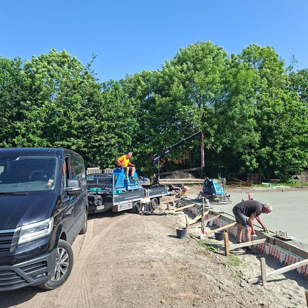 Mooie samenwerking bij succesvolle betonstort aan de Florynwei in Burgum | Noppert Beton