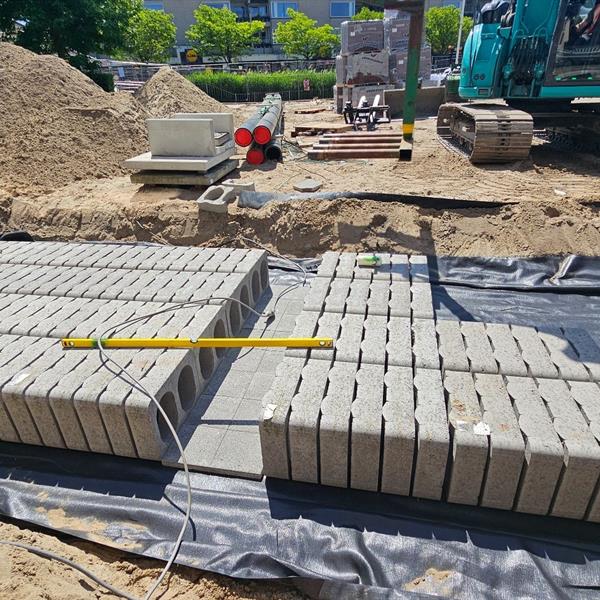 Waterberging onder het vernieuwde Ambachtsplein | Noppert Beton