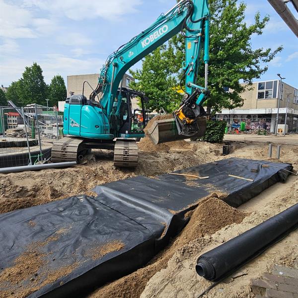 Waterberging onder het vernieuwde Ambachtsplein | Noppert Beton