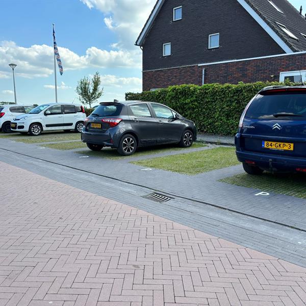 Duurzaam parkeren met Greenston graskamerstenen in woonwijk Hikkemieden | Noppert Beton