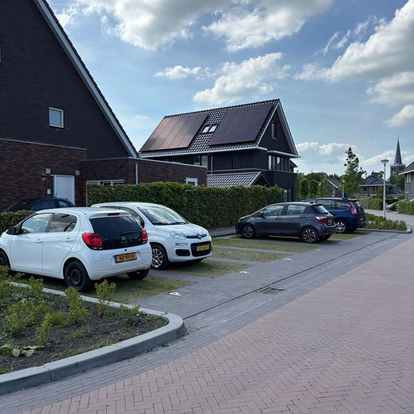 Duurzaam parkeren met Greenston graskamerstenen in woonwijk Hikkemieden | Noppert Beton