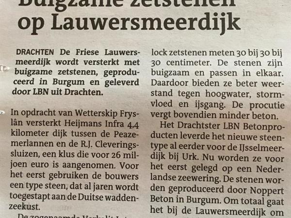 Verkalit voor de dijkverhoging Lauwersoog | Noppert Beton